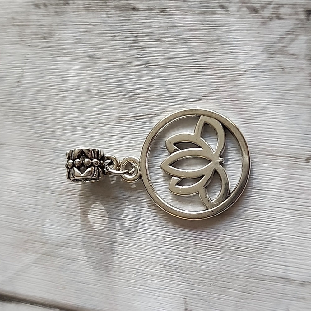 LOTUS Dangle  Charm Will FIT Pandora and other European Systems or Penda…